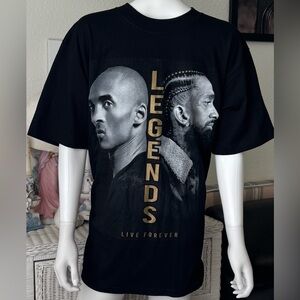 Kobe Bryant & Nipsey Hussle Legends Live Forever T - Shirt Black Size L
